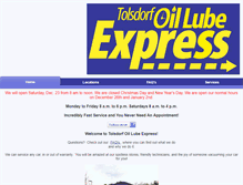 Tablet Screenshot of oillubeexpress.com